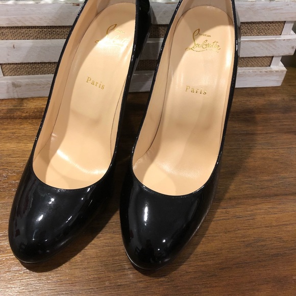 CHRISTIAN LOUBOUTIN Simple Patent Pumps, Black 41 - Picture 2 of 8